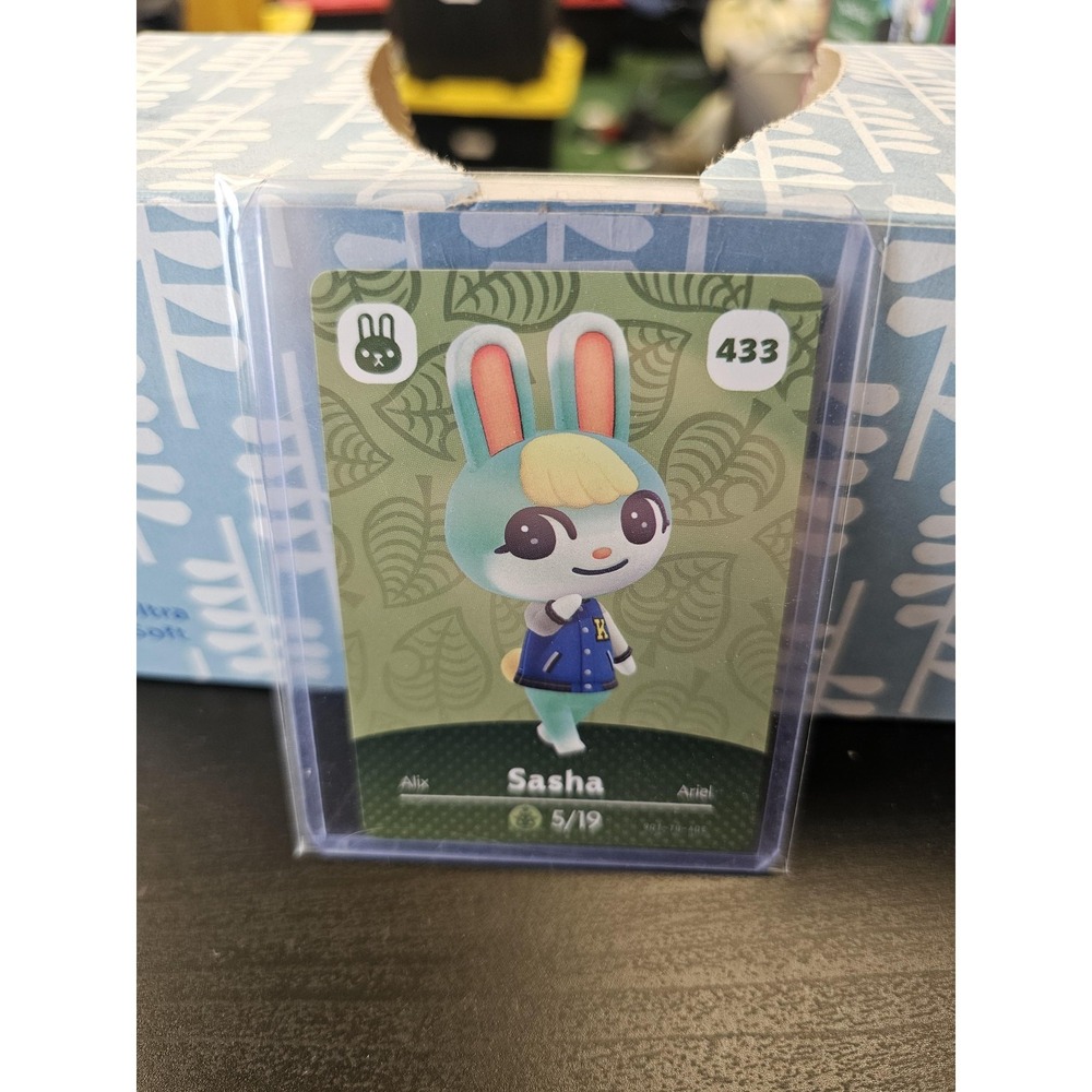 Nintendo Amiibo Animal Crossing Sasha 433‎ Series 5 Switch 3DS Wii U Card ACNH